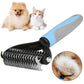 Pet Grooming Rake Comb – Double-Sided Fur Removal Tool for Dogs & Cats