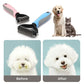 Pet Grooming Rake Comb – Double-Sided Fur Removal Tool for Dogs & Cats