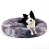 Fluffy Donut Pet Bed – Calming Plush & Washable Cushion