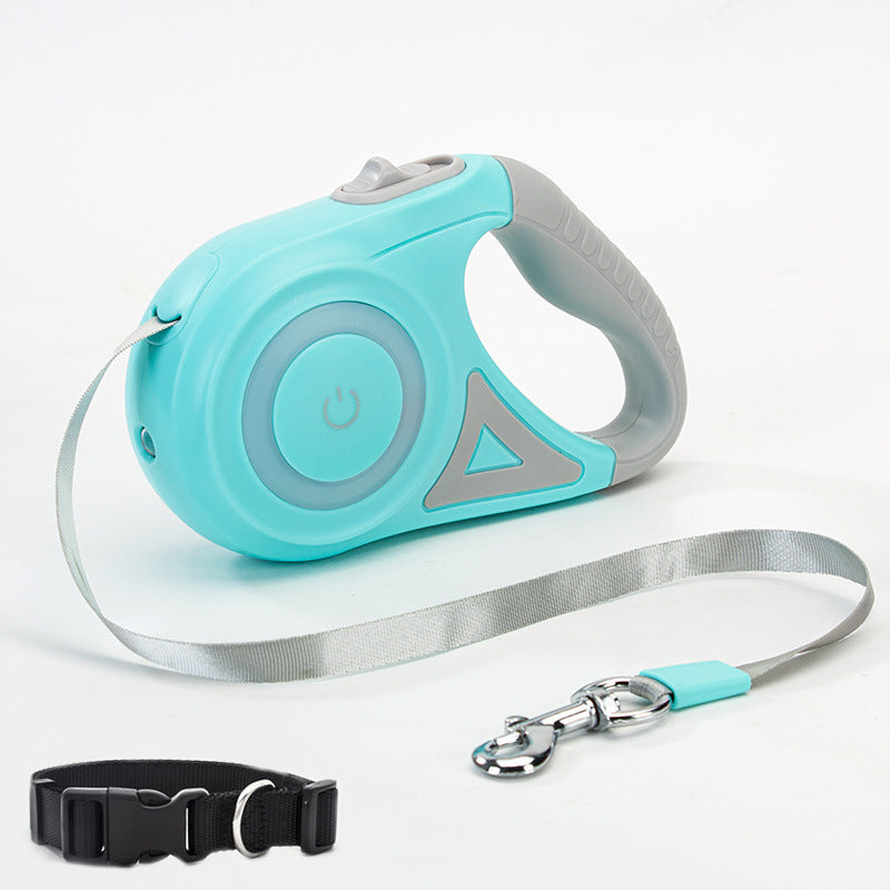 Dog Leash with LED Spotlight & Retractable Design