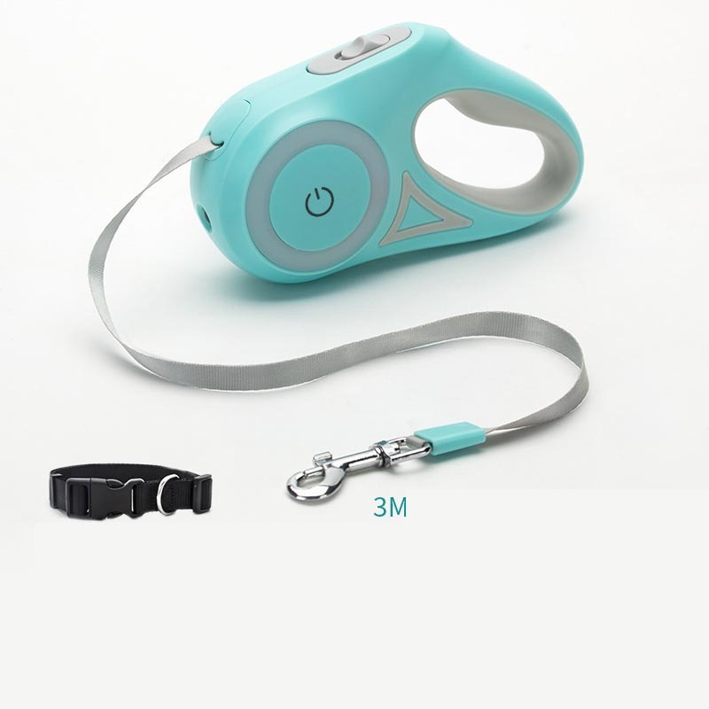 Dog Leash with LED Spotlight & Retractable Design