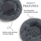 Fluffy Donut Pet Bed – Calming Plush & Washable Cushion