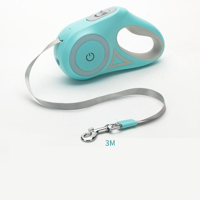 Dog Leash with LED Spotlight & Retractable Design